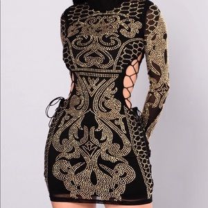 Fashion nova rhinestone dress L